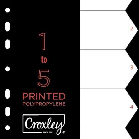 image | 094d25a76074f8f278b2d2aa8369d95f | CROXLEY Indices Polypropylene - Printed 1-5 Divider Set | Croxley SA