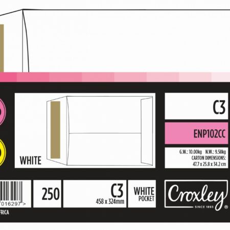 image | 170363dde9ce2f324fc94ff43826d98b scaled | CROXLEY JD102CC C3 White Gummed Envelopes - Unbanded | Croxley SA