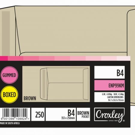 image | 1afecd325c4846add13b18e74609f4ff scaled | CROXLEY JD99KM B4 Brown Gummed Envelopes - Unbanded | Croxley SA