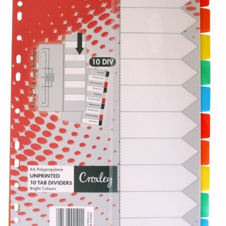 image | 373012893085aaba89485b2fb9a3ebc3 scaled | CROXLEY Indices Polypropylene - Unprinted 10 Divider Set & I | Croxley SA