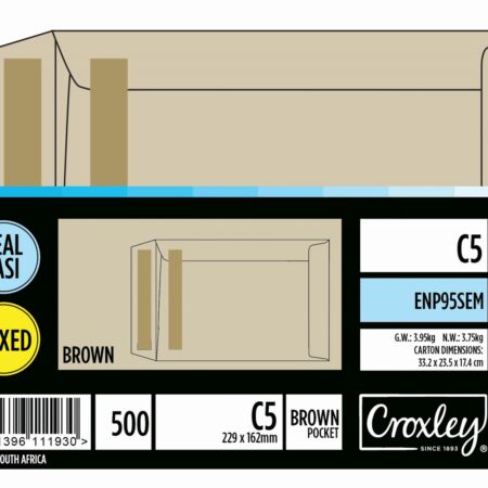 image | 40315c63ff55e82f5a36a5d624e6eed5 | CROXLEY JD95SEM C5 Brown Seal Easi Envelopes - Unbanded | Croxley SA