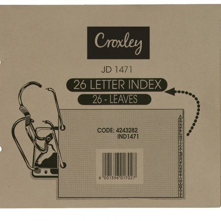 image | 4511ec575fba0d019ef6a5e4ce9310b7 | CROXLEY Filing Index A-Z 26 Leaves | Croxley SA