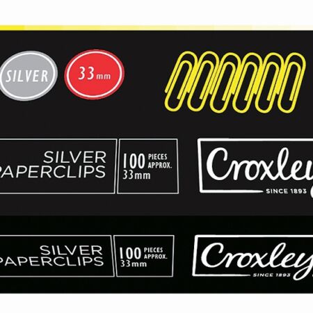 image | 58ec1c65208b61bc8f5a112b3ac4a97d | CROXLEY 33mm Silver Paper Clips 100's | Croxley SA