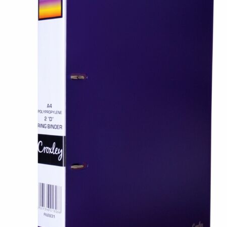 image | 6419581f44aa9a8d04190348714e2ae3 scaled | CROXLEY 2D Polypropylene Ring Binder Purple | Croxley SA