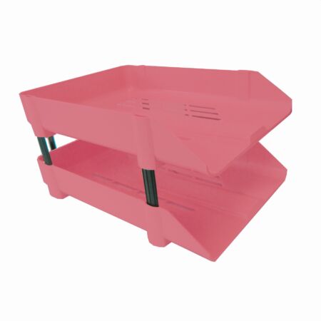 image | 6c7c5b193e2a850b75940ec94430eb43 | Croxley Desk Tray Pink 2 Trays & 4 Risers Set | Croxley SA