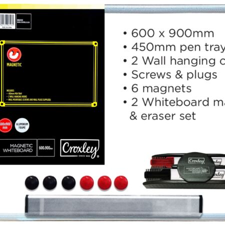 image | 809b9d405f8cf93cec484e6da312c054 | CROXLEY White Board+Accs 600x900mm Magnetic | Croxley SA