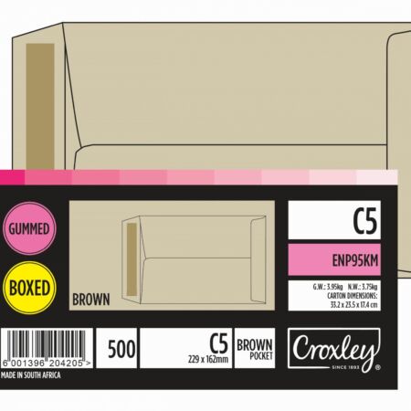 image | 8328762d45dcf759785d3826210677ae scaled | CROXLEY JD95KM C5 Brown Gummed Envelopes - Unbanded | Croxley SA