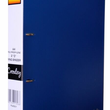 image | 8738c58f13374c13a018ae79de79f244 scaled | CROXLEY 2D Polypropylene Ring Binder Blue | Croxley SA