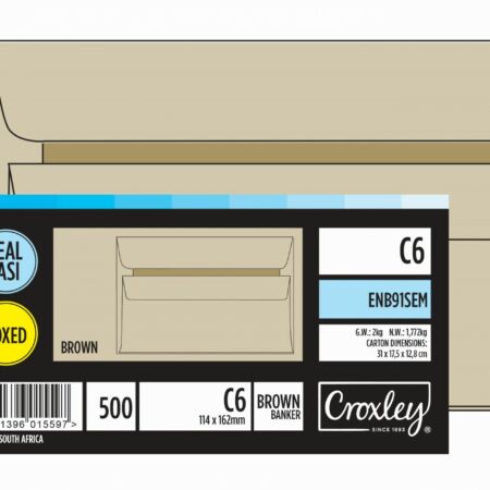 image | 8a1a7f8bf747154380fa234c5da83f7b scaled | CROXLEY JD91SEM C6 Brown Seal Easi Envelopes - Unbanded | Croxley SA