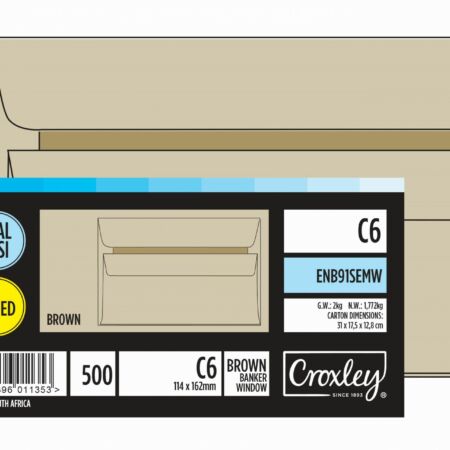 image | a9bcd9876611b43128dedd83cc6756bf scaled | CROXLEY JD91SEMW C6 Brown Window Seal Easi Envelopes - Unban | Croxley SA