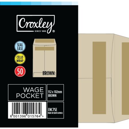 image | b6e6373c26ff9023616a8198ef374be4 | CROXLEY JD7SEC Plain Wage Pocket - No.7 - 152x110 - Cello 5 | Croxley SA