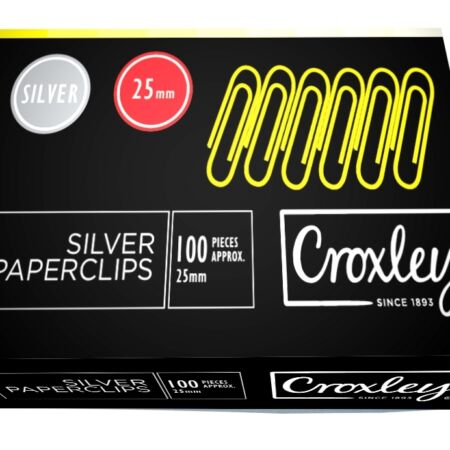 image | b9f62bbf699d20172f9805ba2c684203 | CROXLEY 25mm Sm/Silver Paper clips Box100 | Croxley SA