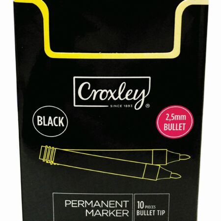 image | bd72a20a4ba374f56c10a6df1aba45d5 | CROXLEY Permanent Marker Bullet Black | Croxley SA