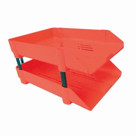 image | d71f76d201f1fad7d72915c7febadcfa | Croxley Desk Tray Red 2 Trays & 4 Risers Set | Croxley SA