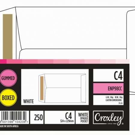 image | d77f5d243a308323dc9c7138fde1f761 scaled | CROXLEY JD98CC C4 White Gummed Envelopes - Unbanded | Croxley SA