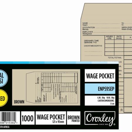 image | e97245842a46a4176fbd11bc6c0deeb5 | CROXLEY JD59SEP Printed Wage Pocket - Latex Seal Easi No.59 | Croxley SA