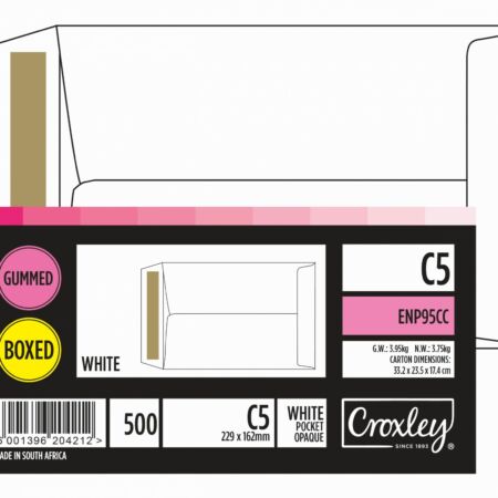 image | f7b1c7c5d1f41be58dc146cac805cf23 scaled | CROXLEY JD95CC C5 White Gummed Envelopes - Unbanded | Croxley SA