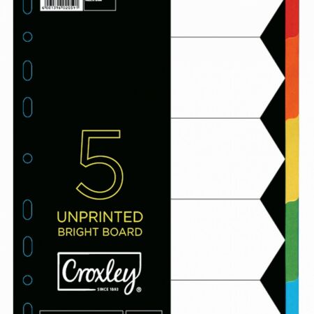 image | ff5a5a2e5780f0dc1beb0042e3f26da5 scaled | CROXLEY JD1479 160GSM Rainbow Bright Colour Dividers 5 Part | Croxley SA