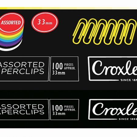 image | 1880f159b5a1d26baf45635c0a0d2cb5 | CROXLEY 33mm PVC Assorted Paper Clips 100's | Croxley SA