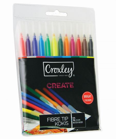 image | 18923b178a7ef3a7a69caa3b3bbb6b67 scaled | CROXLEY CREATE Fibre Tip Marker (Wallet of 12 Assorted Colou | Croxley SA