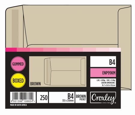 image | 1afecd325c4846add13b18e74609f4ff scaled | CROXLEY JD99KM B4 Brown Gummed Envelopes - Unbanded | Croxley SA