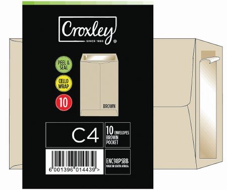 image | 258771939d7cbb4d58b8bb4e7b61f3b3 | CROXLEY JD98PSBB C4 Brown Peel & Seal Envelopes - Cellowrapp | Croxley SA