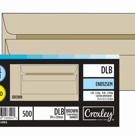 image | 3ec7c5f9bbaaf6139e97bf8b243b45e6 | CROXLEY JD92SEM DLB (Banker) Brown Seal Easi Envelopes - Unb | Croxley SA