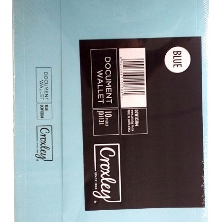 image | 3f908db5ea802e51c330092a5da32b27 | CROXLEY JD1131 Document Wallet - A4 - 200GSM (Blue) | Croxley SA