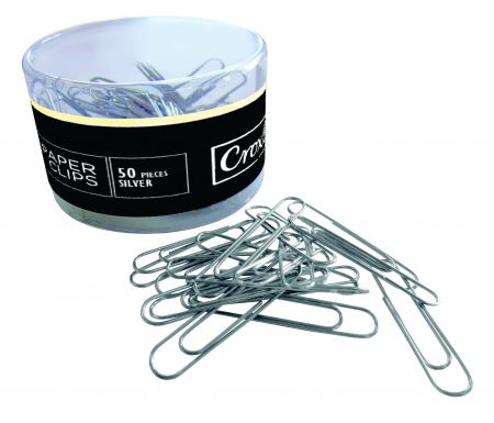 image | 4614d521db8536985be4e6e6e47c65b8 scaled | CROXLEY 78mm Silver Wavy Paper Clips Tub 50's | Croxley SA