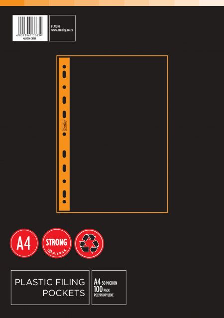 image | 48cc518b58308abb3549dac91277911b scaled | CROXLEY A4 Filing Pocket 100 Pockets - 50 Mic | Croxley SA