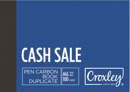 image | 49eb2d9bfae4ff1ce280b4a1f7526db2 | CROXLEY JD16CS Pen Carbon Cash Sale A6 Landscape 100 Page | Croxley SA