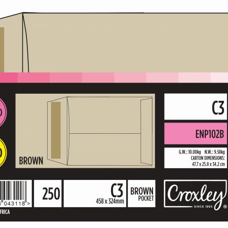 image | 4a6a547840cbd406aaa161ede5fcffea | CROXLEY JD102B C3 Brown Gummed Envelopes - Unbanded | Croxley SA