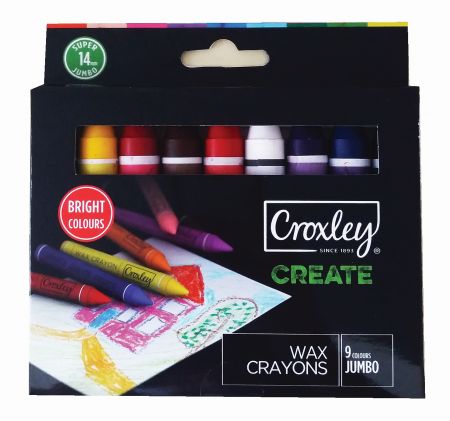 image | 4bad8ae0a41d207d953a5b67cfd55bdc | CROXLEY CREATE 14mm Jumbo Wax Crayons Box of 9 Assorted Colo | Croxley SA