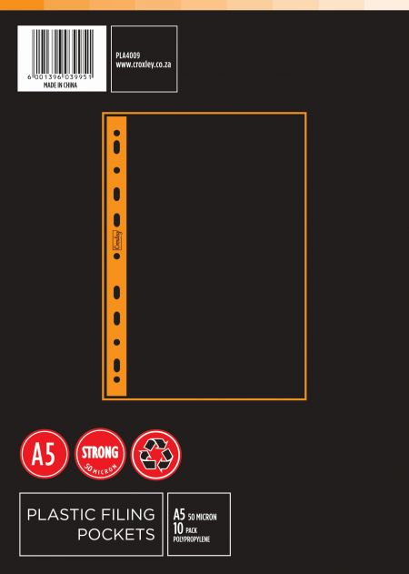 image | 585444b93bd625663bc5dd04f95e8080 scaled | CROXLEY A5 Filing Pockets 10 Pockets - 50 Mic | Croxley SA