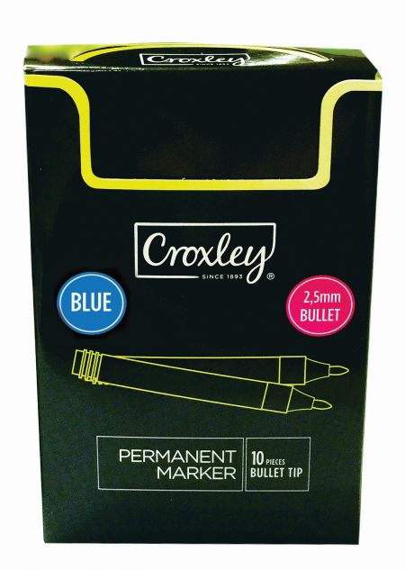 image | 644d9b26f2b17d6daced3944e15c506a | CROXLEY Permanent Marker Bullet Blue | Croxley SA