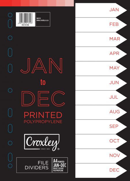 image | 71361a58f058c1c9c86cb1c6e2115a51 scaled | CROXLEY Indices Polypropylene - Printed Jan-Dec Divider Set | Croxley SA