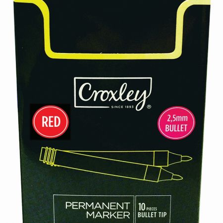 image | 76829c9920dec421a78db3798bb3b3bc | CROXLEY Permanent Marker Bullet Red | Croxley SA