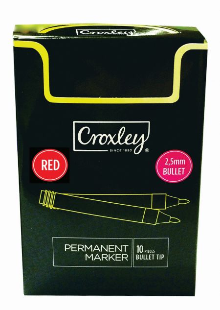 image | 76829c9920dec421a78db3798bb3b3bc | CROXLEY Permanent Marker Bullet Red | Croxley SA