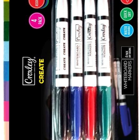 image | 83f303d89c77c872016ceeadfb578af3 | CROXLEY CREATE Whiteboard Markers Pack of 4 Assorted Colours | Croxley SA