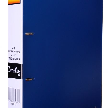 image | 8738c58f13374c13a018ae79de79f244 | CROXLEY 2D Polypropylene Ring Binder Blue | Croxley SA