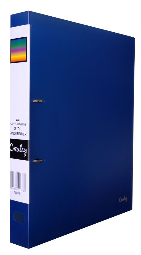 image | 8738c58f13374c13a018ae79de79f244 scaled | CROXLEY 2D Polypropylene Ring Binder Blue | Croxley SA