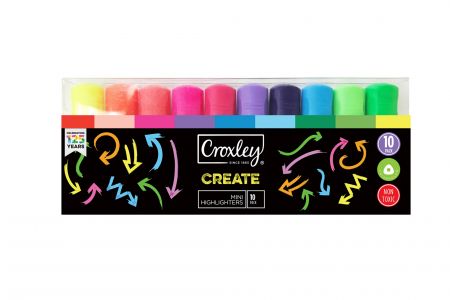 image | 882662b3c89eef0e03cce17df64ad840 scaled | CROXLEY CREATE Mini Highlighters Box 10 | Croxley SA