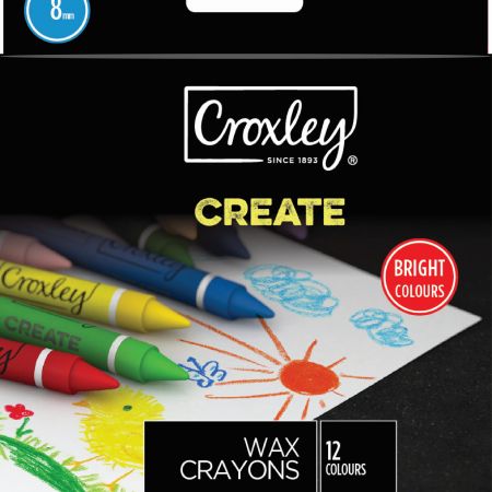 image | 94dc88c77a36139b348fcf5ff71ee881 | CROXLEY CREATE 8mm Wax Crayons Assorted Box of 12 Assorted C | Croxley SA