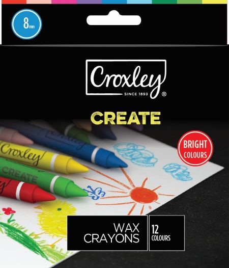 image | 94dc88c77a36139b348fcf5ff71ee881 scaled | CROXLEY CREATE 8mm Wax Crayons Assorted Box of 12 Assorted C | Croxley SA