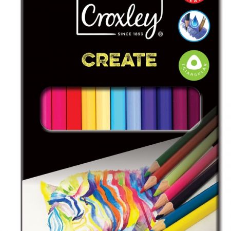 image | 96fcf2281dc0b67889b285bfa07015b5 | CROXLEY CREATE Aquarelle Crayons (Wallet of 12 Assorted Colo | Croxley SA