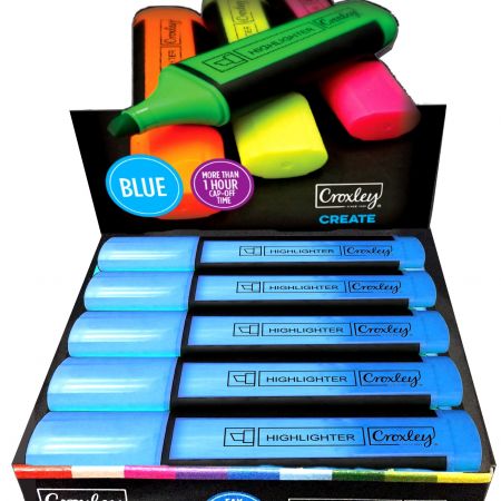 image | ad3c4463a52e499b4d2f714fdf4c64ab | CROXLEY CREATE Blue Highlighters | Croxley SA