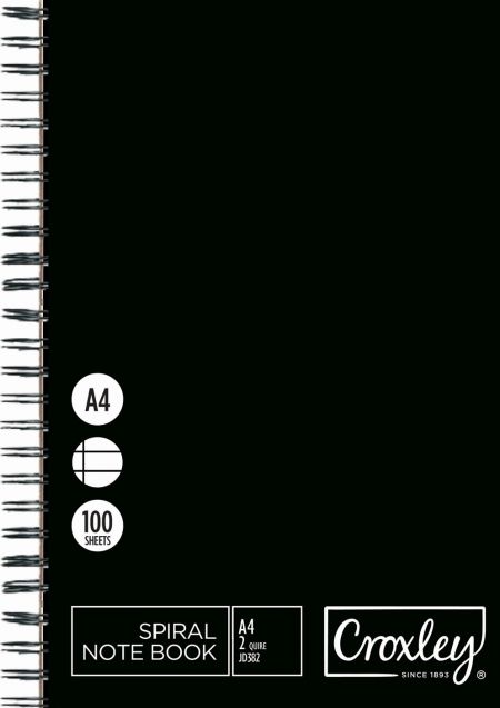 image | ae7f0c84c7d63480e513f44e4d637b9f | CROXLEY JD382 100 Page Ruled Feint & Margin Wire Bound A4 | Croxley SA