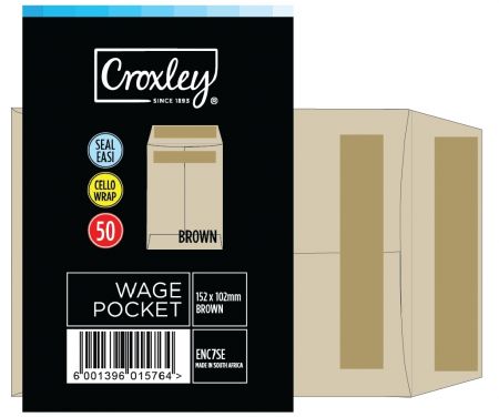 image | b6e6373c26ff9023616a8198ef374be4 | CROXLEY JD7SEC Plain Wage Pocket - No.7 - 152x110 - Cello 5 | Croxley SA