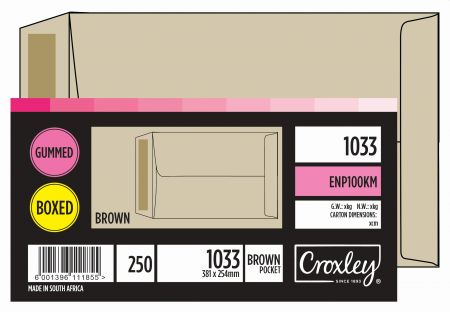 image | bbb35af6e8624de9c5242cbcd819f200 scaled | CROXLEY JD100KM 1033 Pocket Brown Gummed Envelopes - Unbande | Croxley SA