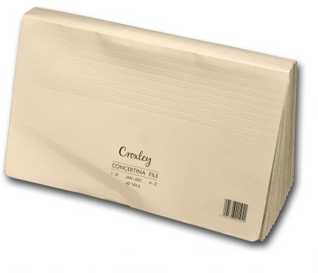 image | bf2a963887ea4b079cdbe2522ec10c38 | CROXLEY JD1612 Concertina File Kraft 16 Compartment A-Z,1-31 | Croxley SA